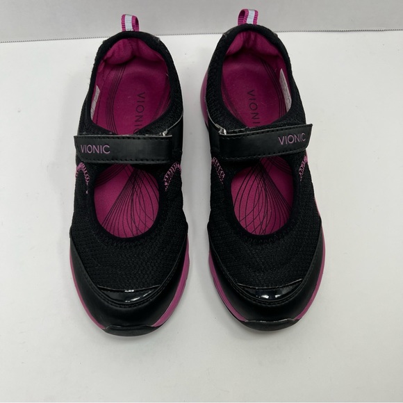 Vionic 334 Sunset Mary Jane Walking Sneakers in Black & Purple/Pink, Size 7 - Picture 6 of 11